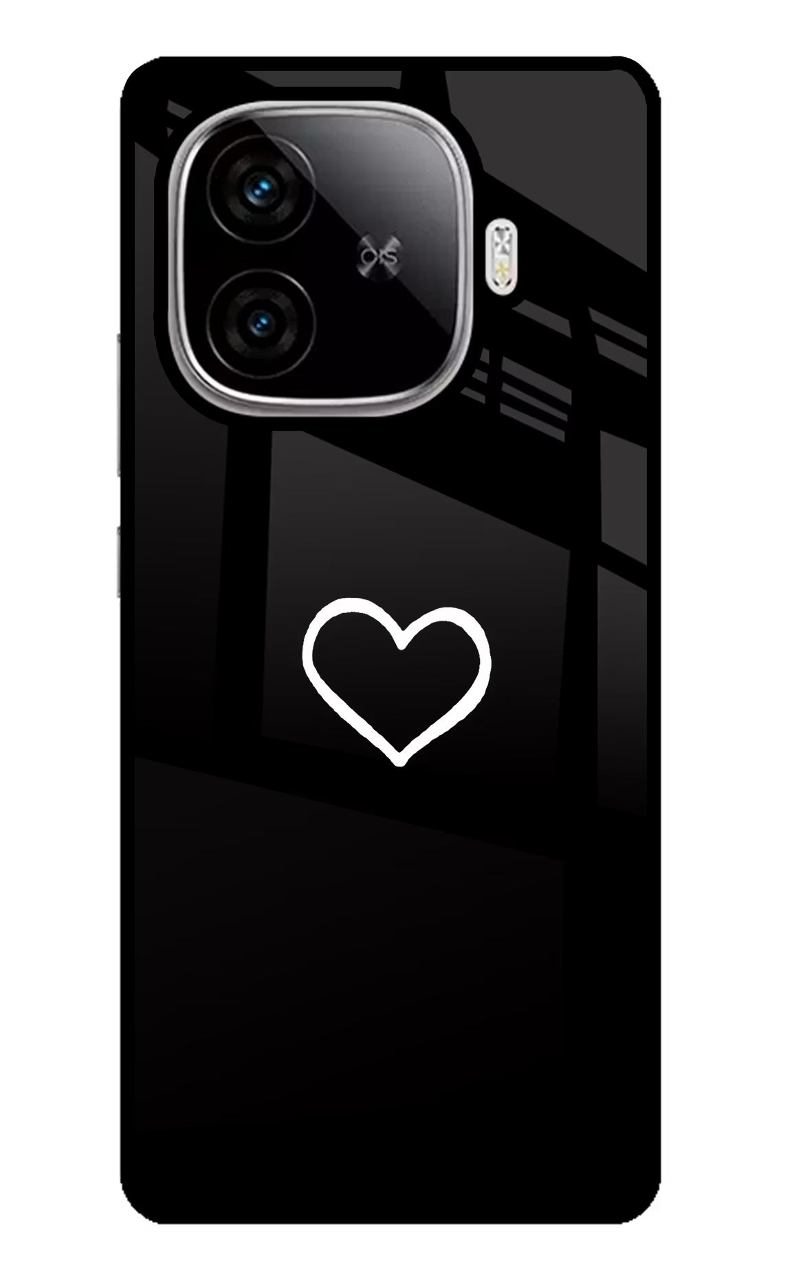Heart iQOO Neo 10R 5G Glass Case Back Cover by Casekaro
