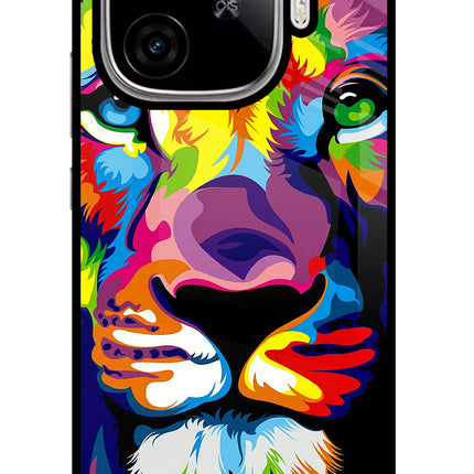 Lion iQOO Neo 10R 5G Glass Case Back Cover by Casekaro