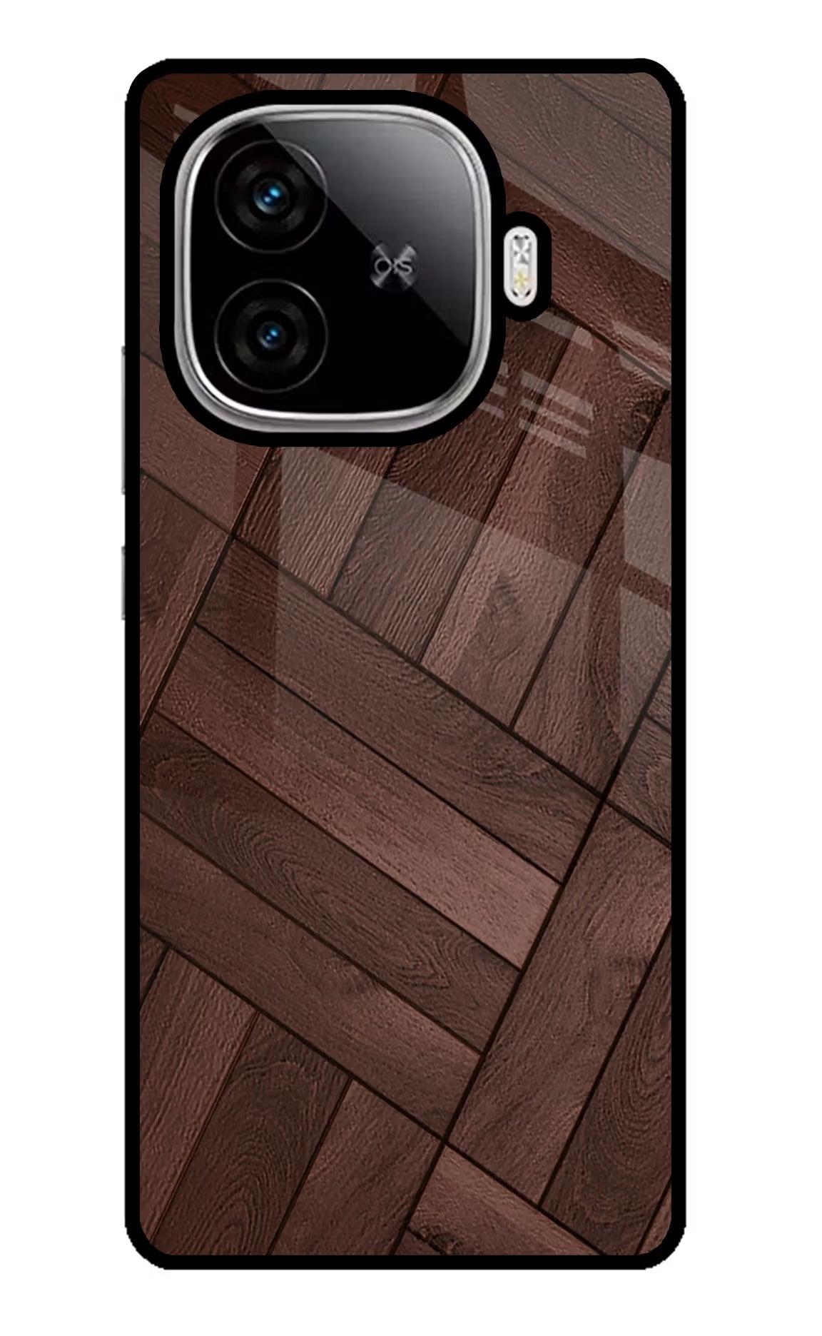 Wooden Texture Design iQOO Neo 10R 5G Glass Case Back Cover by Casekaro