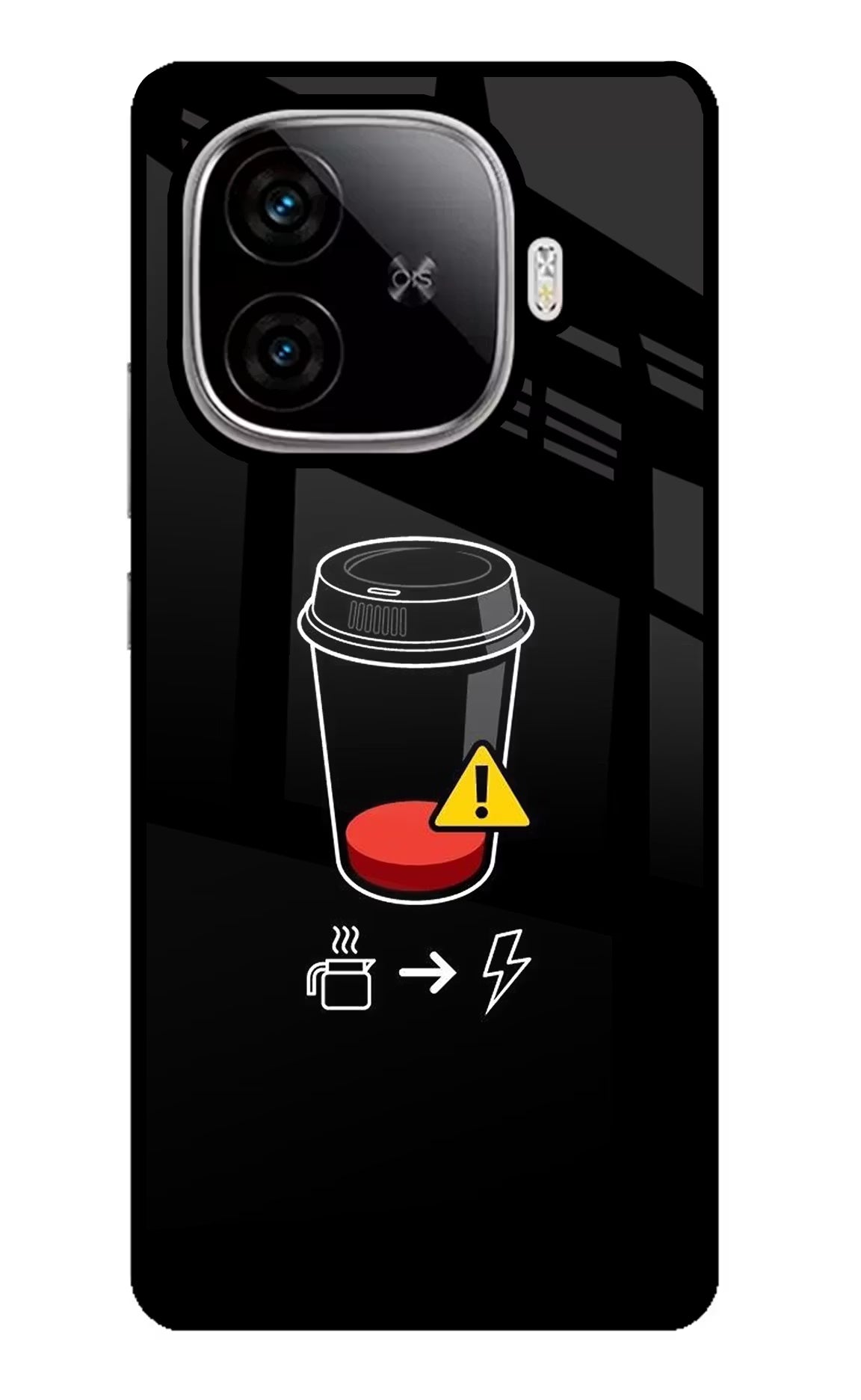 Coffee iQOO Neo 10R 5G Glass Case Back Cover by Casekaro