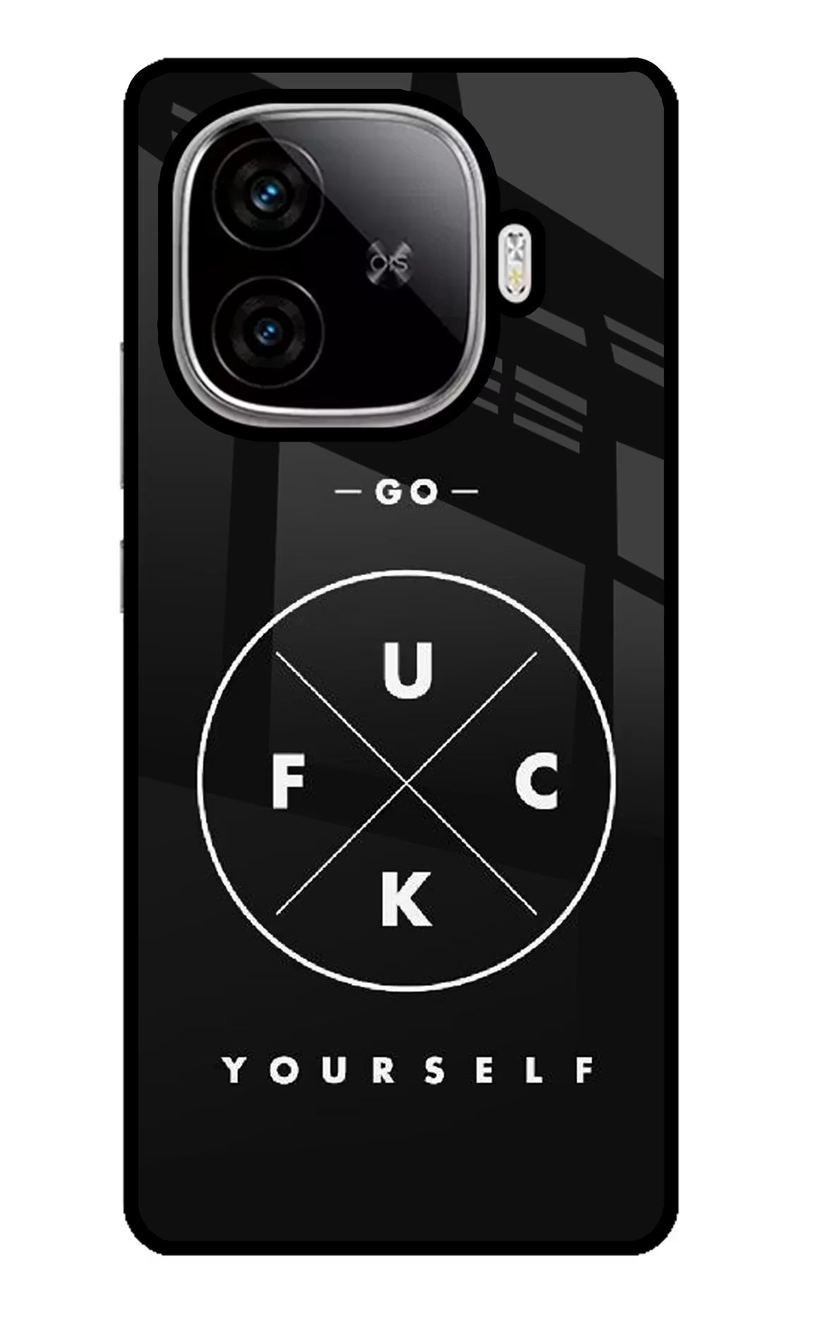 Go Fuck Yourself iQOO Neo 10R 5G Glass Case Back Cover by Casekaro