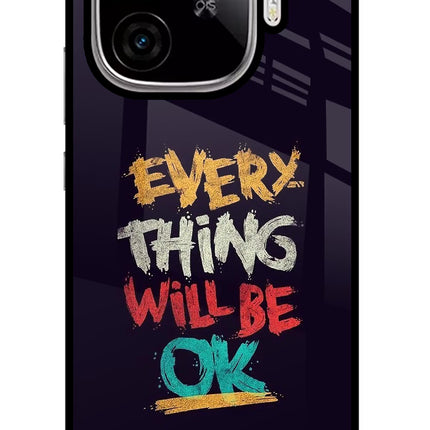 Everything Will Be Ok iQOO Neo 10R 5G Glass Case Back Cover by Casekaro