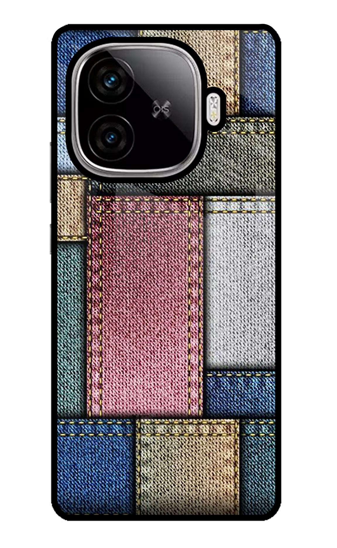 Multicolor Jeans iQOO Neo 10R 5G Glass Case Back Cover by Casekaro