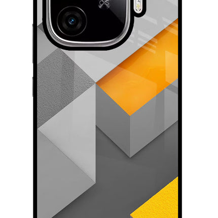 Abstract iQOO Neo 10R 5G Glass Case Back Cover by Casekaro