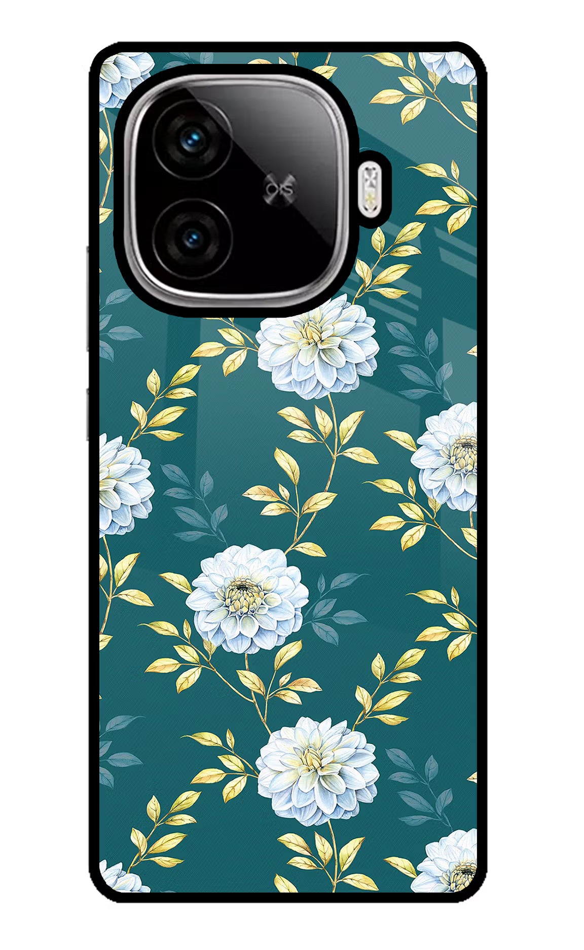 Flowers iQOO Neo 10R 5G Glass Case Back Cover by Casekaro