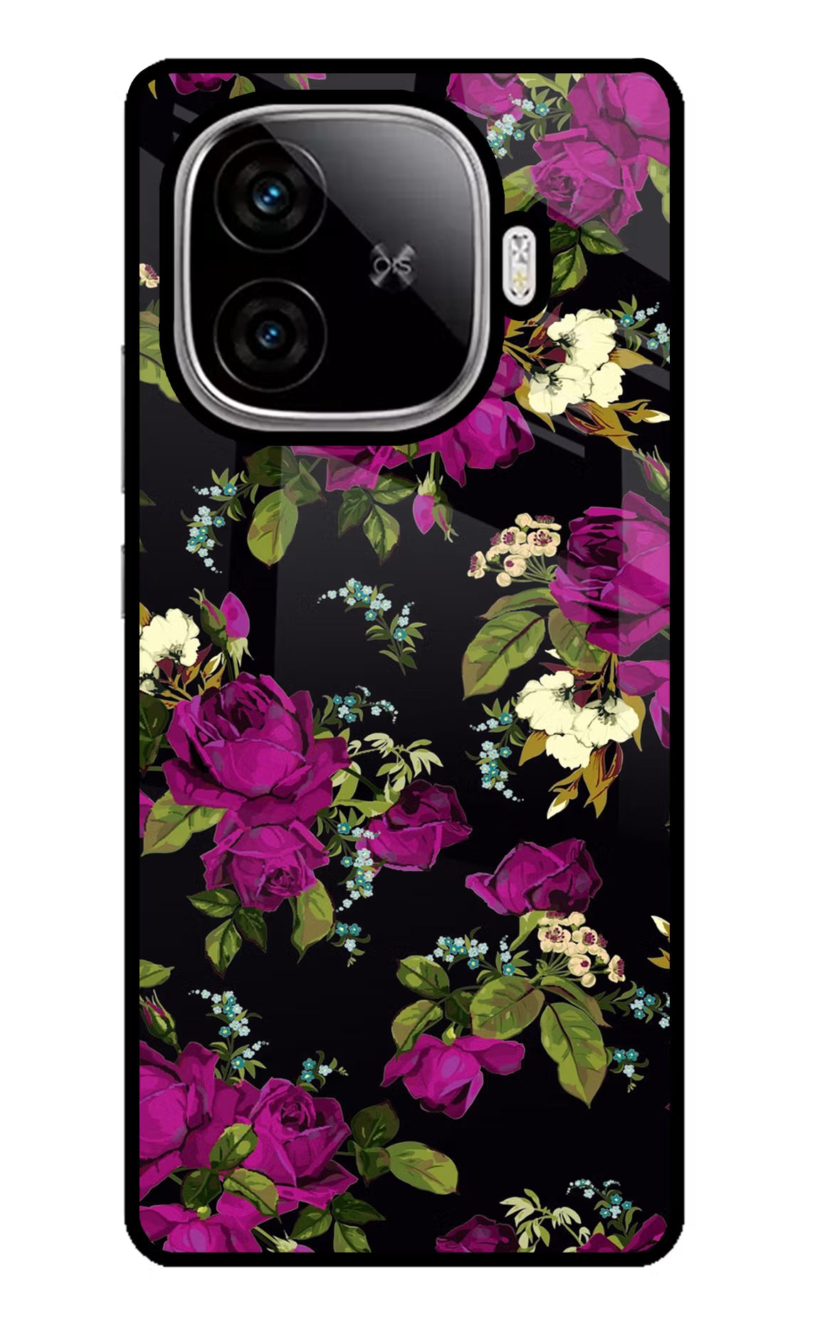 Flowers iQOO Neo 10R 5G Glass Case Back Cover by Casekaro
