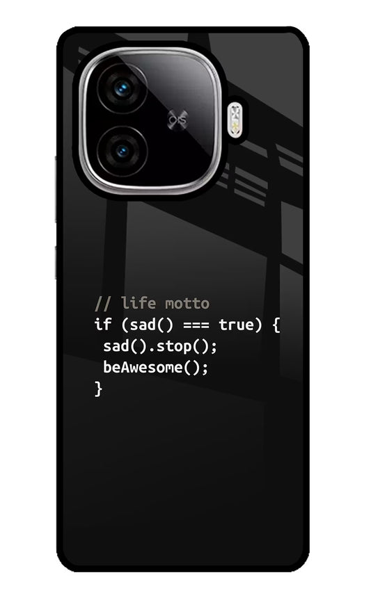 Life Motto Code iQOO Neo 10R 5G Glass Case