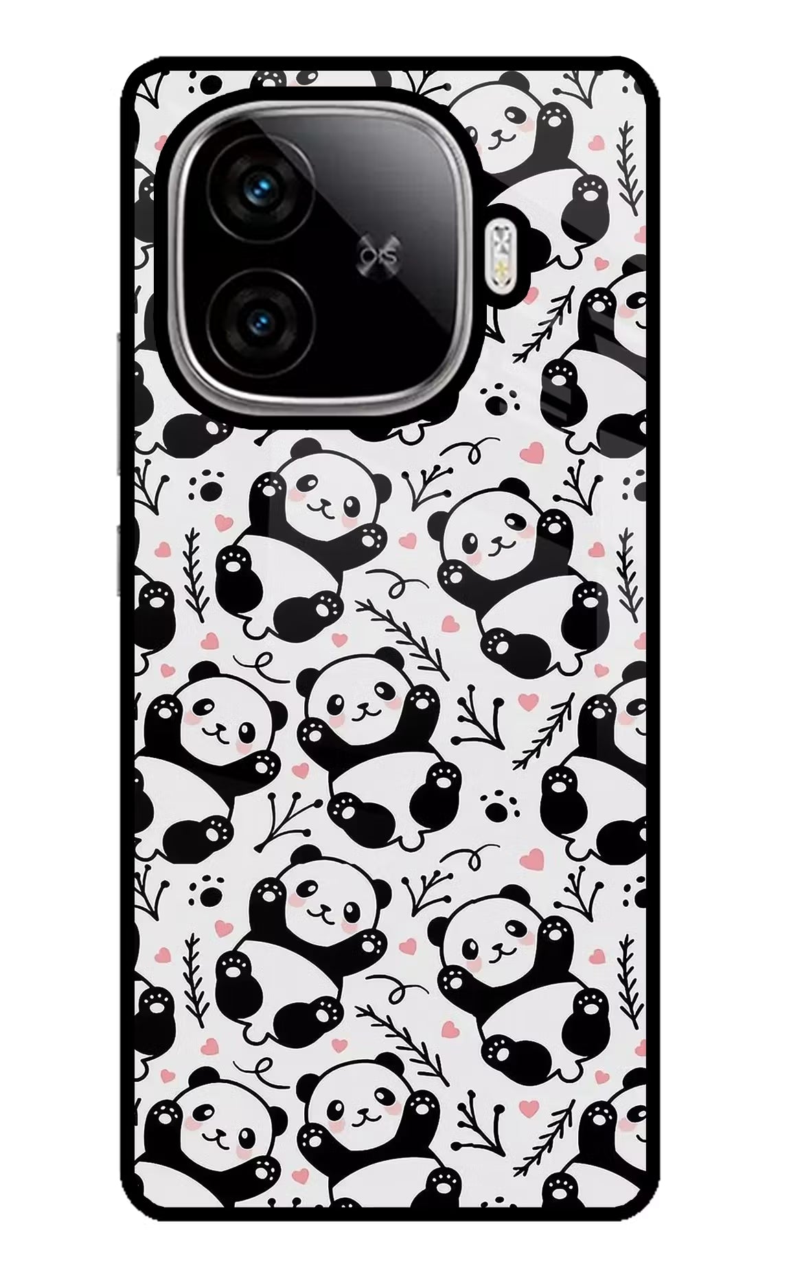 Cute Panda iQOO Neo 10R 5G Glass Case