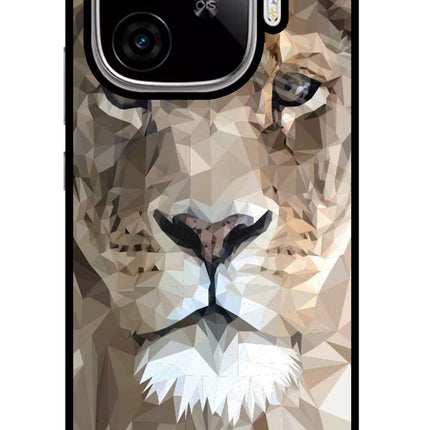 Lion Art iQOO Neo 10R 5G Glass Case Back Cover by Casekaro