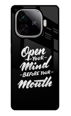 Open Your Mind Before Your Mouth iQOO Neo 10R 5G Glass Case