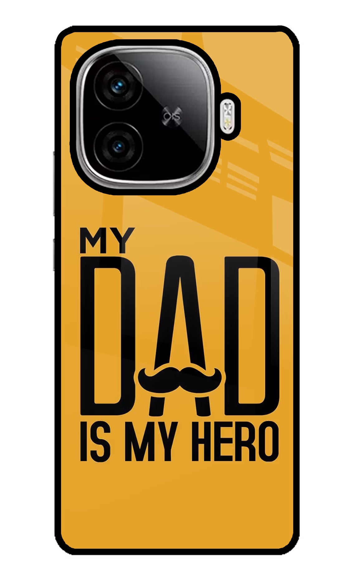 My Dad Is My Hero iQOO Neo 10R 5G Glass Case Back Cover by Casekaro