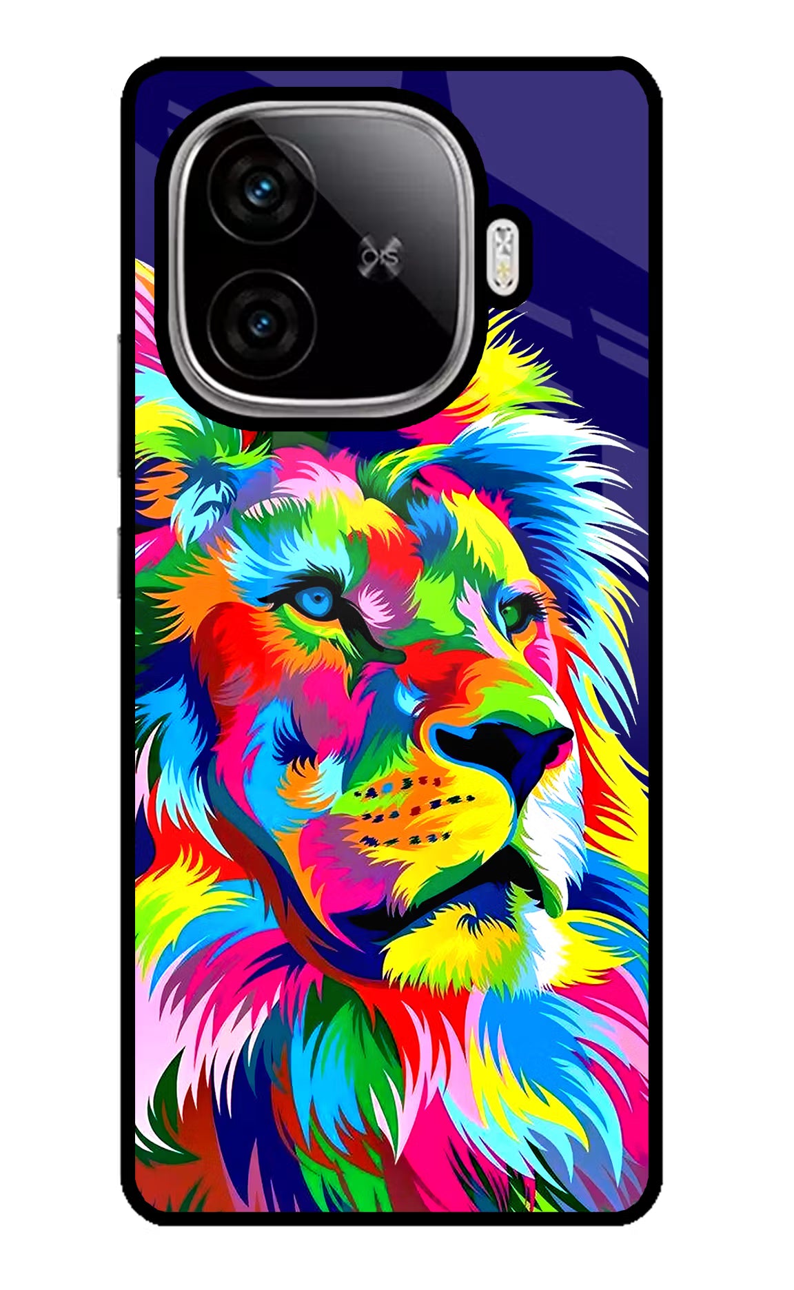 Vector Art Lion iQOO Neo 10R 5G Glass Case Back Cover by Casekaro