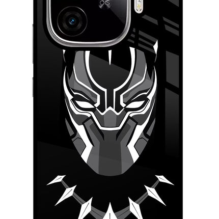 Black Panther iQOO Neo 10R 5G Glass Case Back Cover by Casekaro