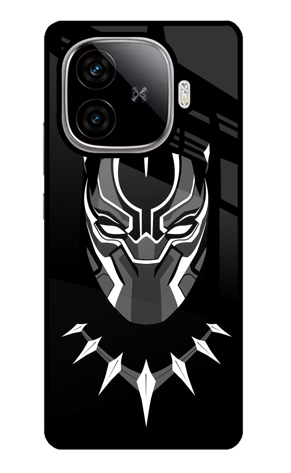 Black Panther iQOO Neo 10R 5G Glass Case Back Cover by Casekaro