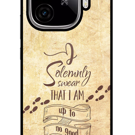 I Solemnly swear that i up to no good iQOO Neo 10R 5G Glass Case Back Cover by Casekaro