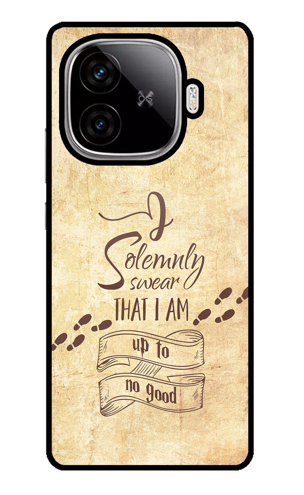 I Solemnly swear that i up to no good iQOO Neo 10R 5G Glass Case Back Cover by Casekaro