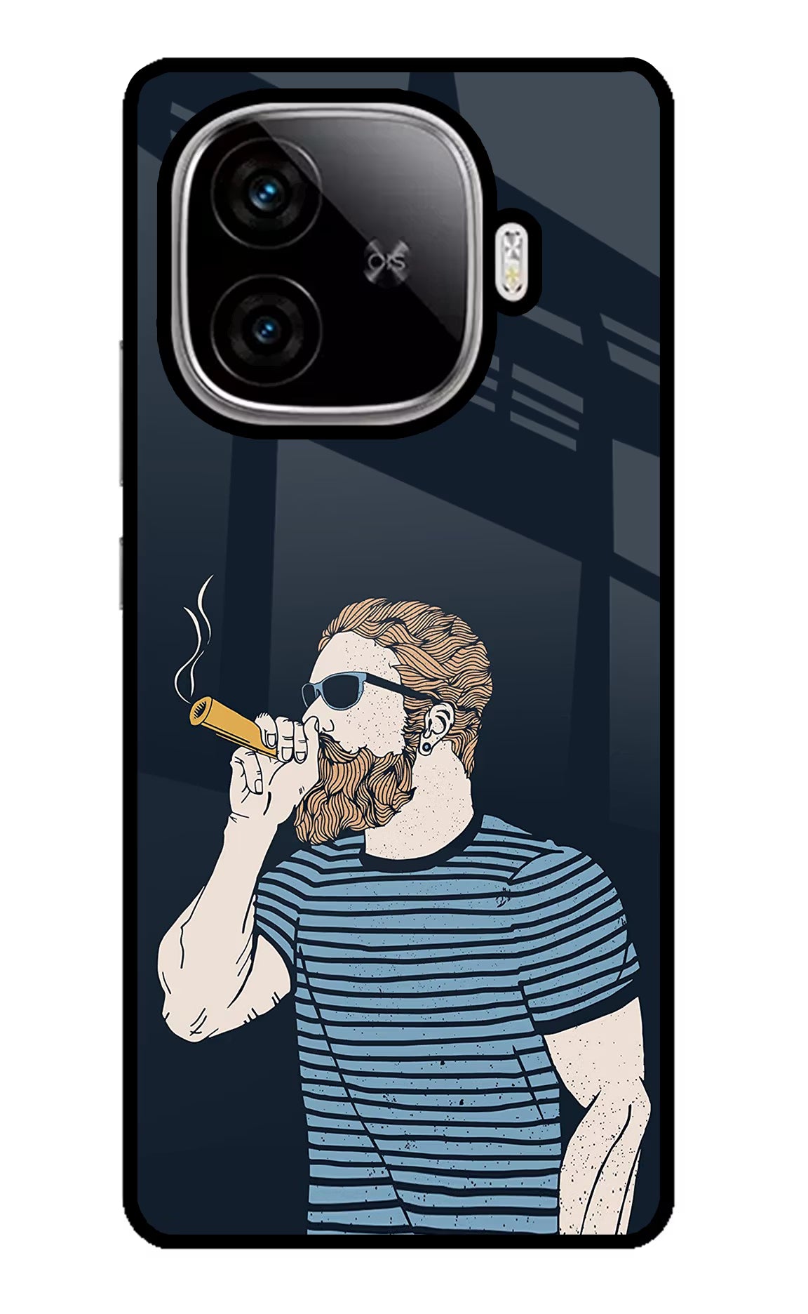Smoking iQOO Neo 10R 5G Glass Case Back Cover by Casekaro