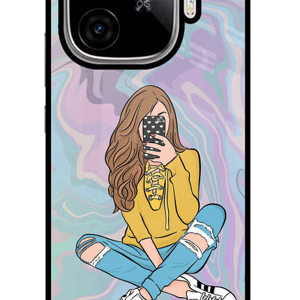 Selfie Girl iQOO Neo 10R 5G Glass Case Back Cover by Casekaro