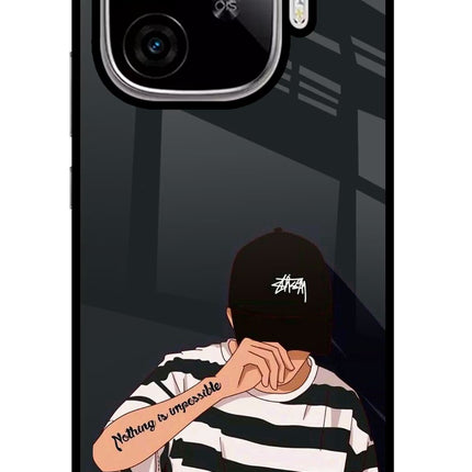 Aesthetic Boy iQOO Neo 10R 5G Glass Case Back Cover by Casekaro
