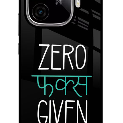 Zero Fucks Given iQOO Neo 10R 5G Glass Case