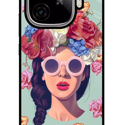 Pretty Girl iQOO Neo 10R 5G Glass Case Back Cover by Casekaro