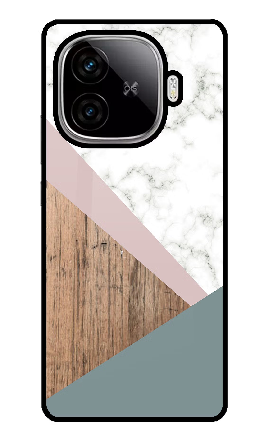 Marble wood Abstract iQOO Neo 10R 5G Glass Case Back Cover by Casekaro