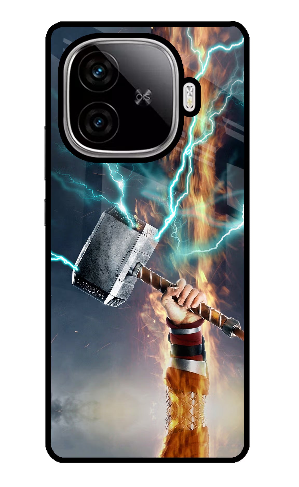 Thor Hammer Mjolnir iQOO Neo 10R 5G Glass Case Back Cover by Casekaro
