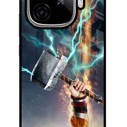 Thor Hammer Mjolnir iQOO Neo 10R 5G Glass Case Back Cover by Casekaro