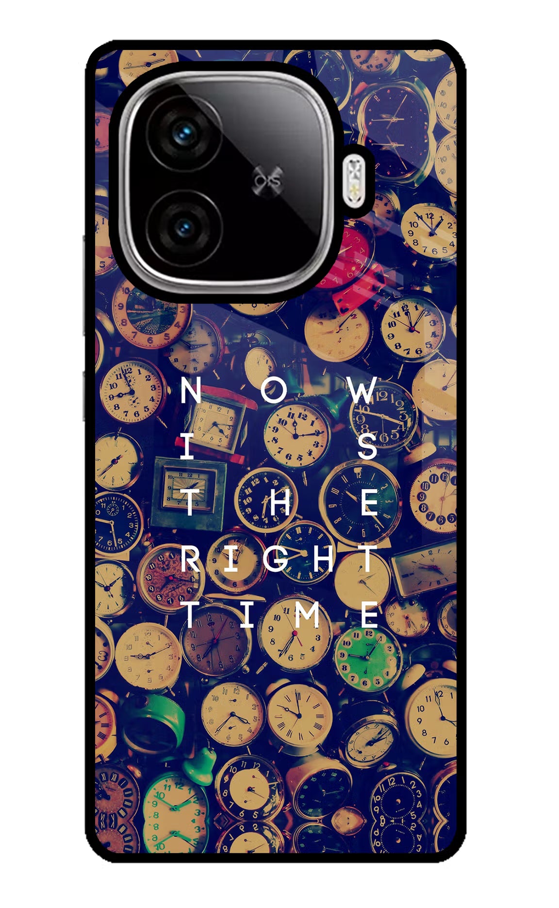Now is the Right Time Quote iQOO Neo 10R 5G Glass Case Back Cover by Casekaro