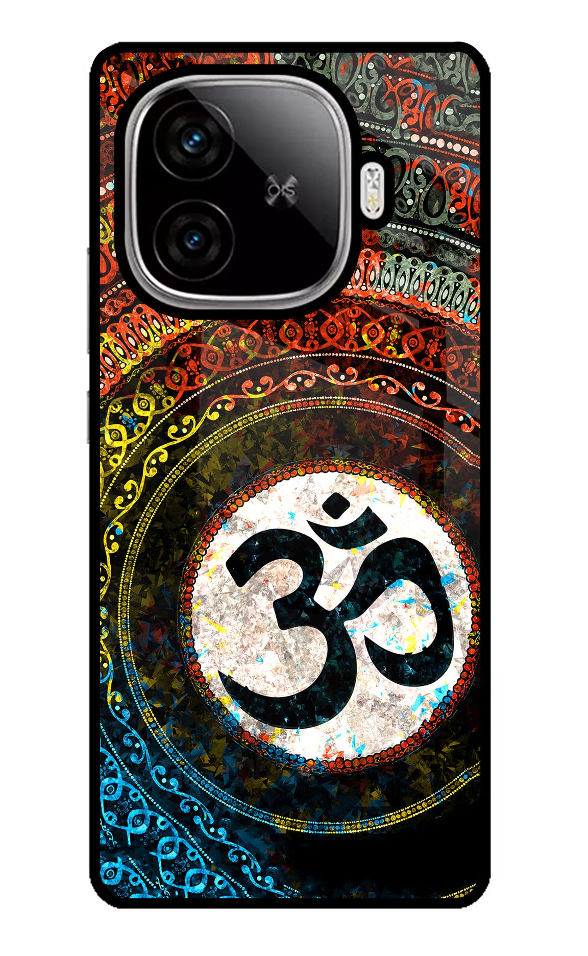 Om Cultural iQOO Neo 10R 5G Glass Case Back Cover by Casekaro
