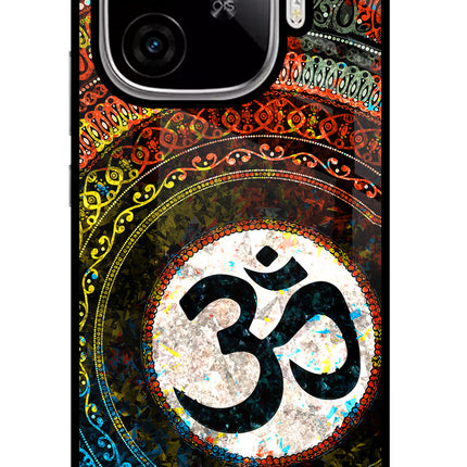 Om Cultural iQOO Neo 10R 5G Glass Case Back Cover by Casekaro
