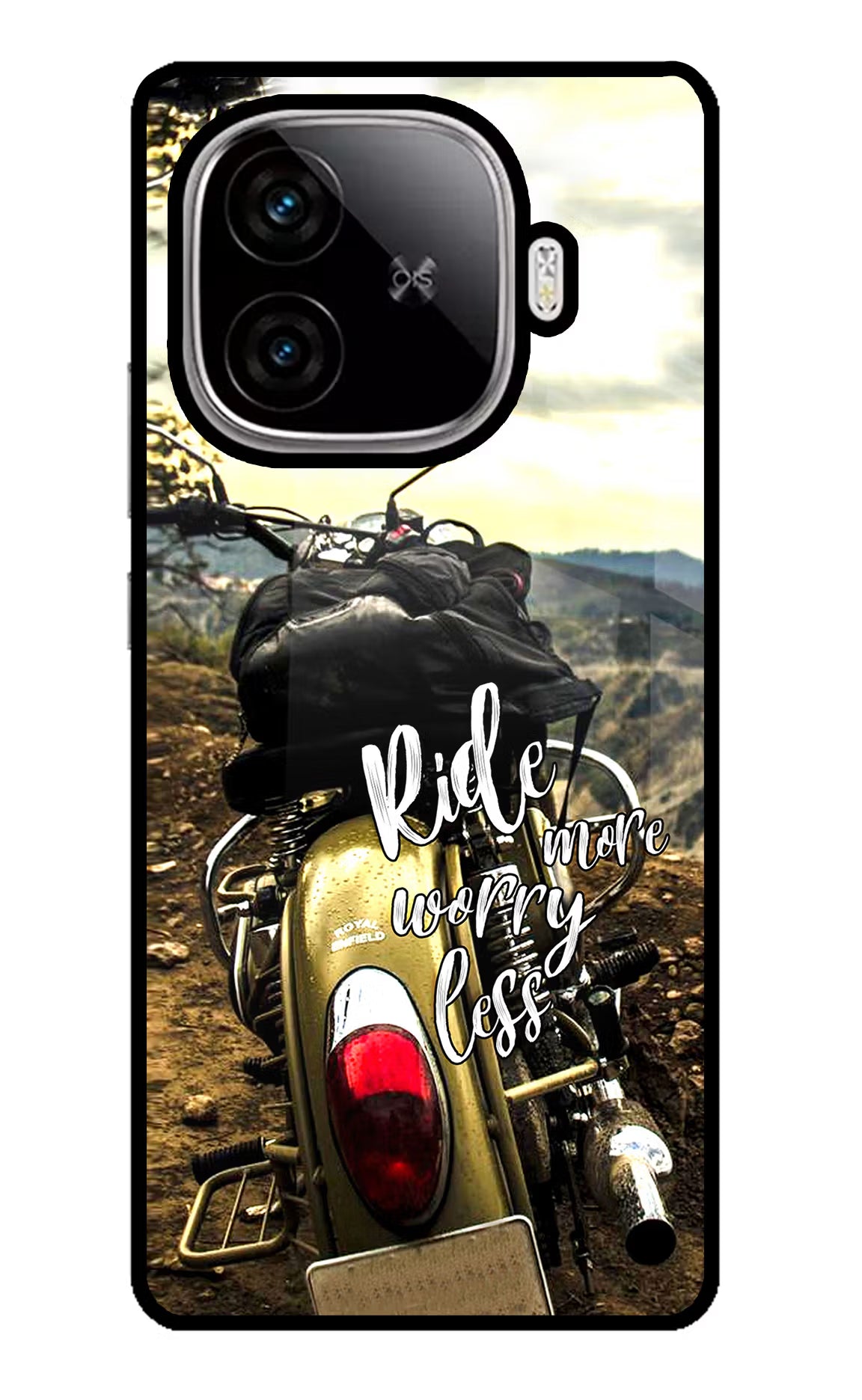 Ride More Worry Less iQOO Neo 10R 5G Glass Case Back Cover by Casekaro