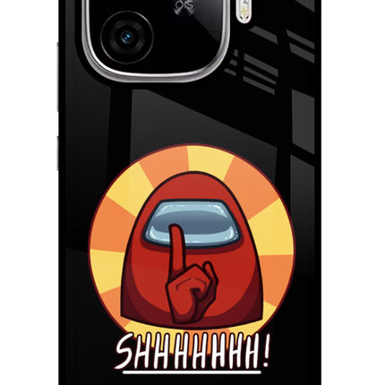 Among Us Shhh! iQOO Neo 10R 5G Glass Case Back Cover by Casekaro
