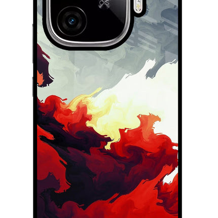 Fire Cloud iQOO Neo 10R 5G Glass Case Back Cover by Casekaro