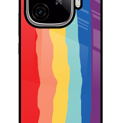 Rainbow iQOO Neo 10R 5G Glass Case Back Cover by Casekaro