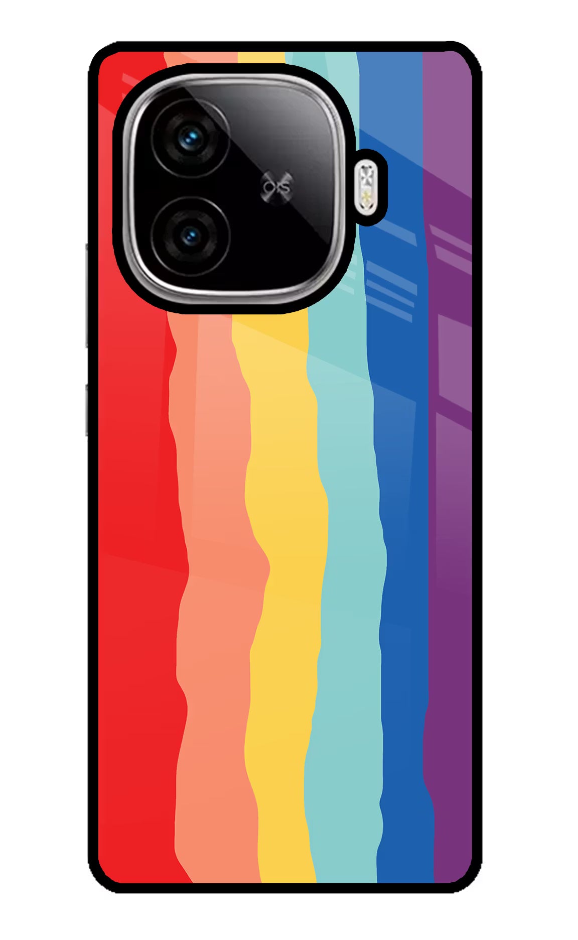 Rainbow iQOO Neo 10R 5G Glass Case Back Cover by Casekaro