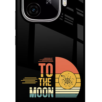 To the Moon iQOO Neo 10R 5G Glass Case Back Cover by Casekaro