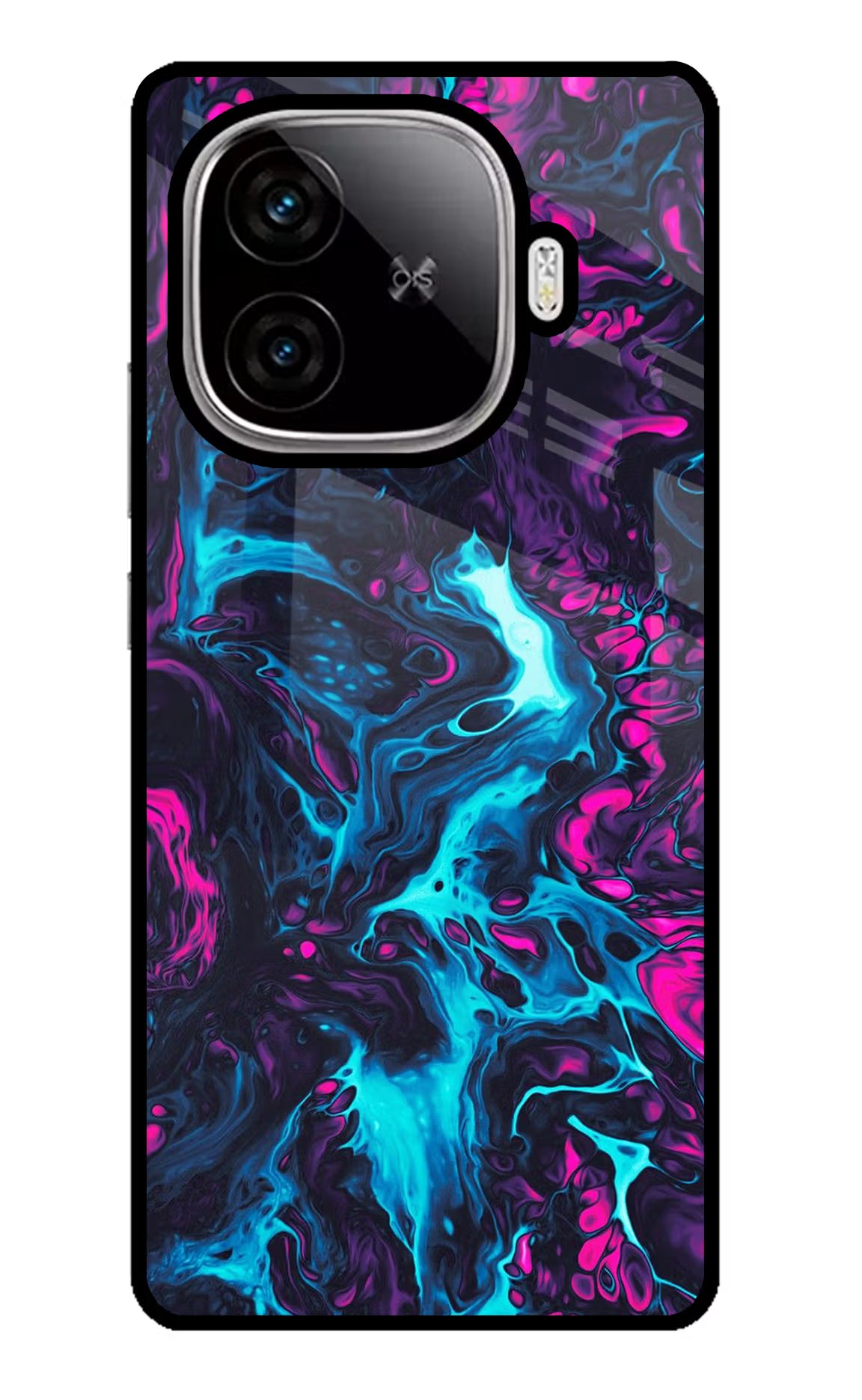 Abstract iQOO Neo 10R 5G Glass Case Back Cover by Casekaro