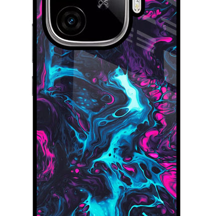 Abstract iQOO Neo 10R 5G Glass Case Back Cover by Casekaro