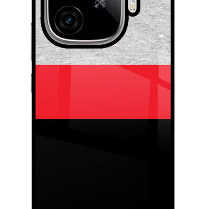 Tri Color Pattern iQOO Neo 10R 5G Glass Case Back Cover by Casekaro