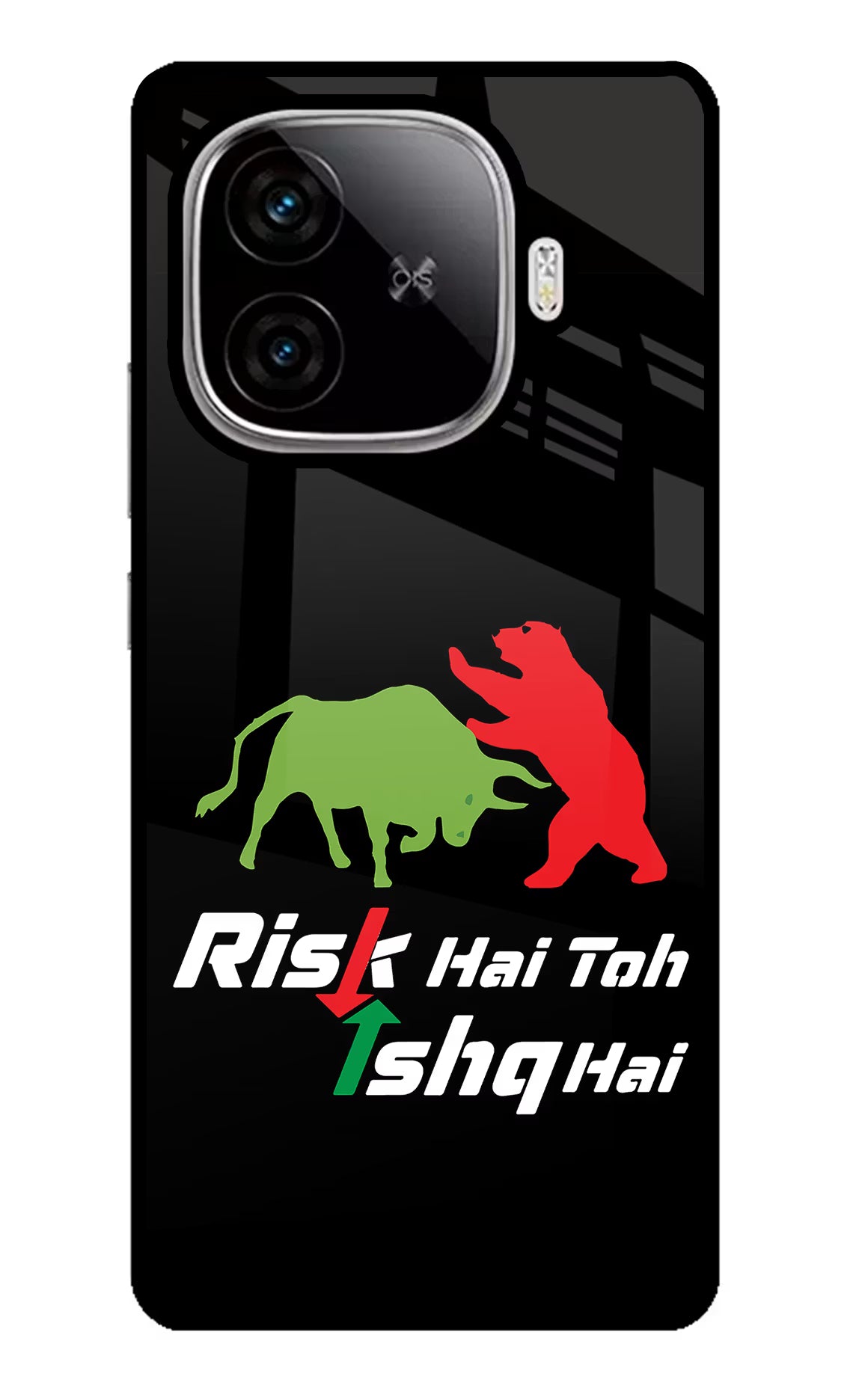 Risk Hai Toh Ishq Hai iQOO Neo 10R 5G Glass Case Back Cover by Casekaro