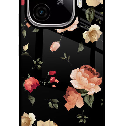 Flowers iQOO Neo 10R 5G Glass Case Back Cover by Casekaro