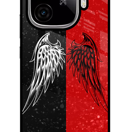 Wings iQOO Neo 10R 5G Glass Case Back Cover by Casekaro