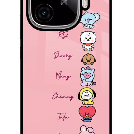 BTS names iQOO Neo 10R 5G Glass Case Back Cover by Casekaro