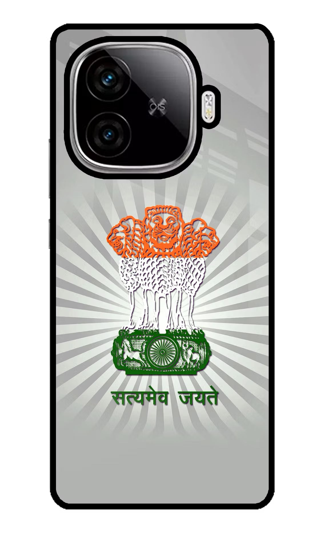 Satyamev Jayate Art iQOO Neo 10R 5G Glass Case Back Cover by Casekaro