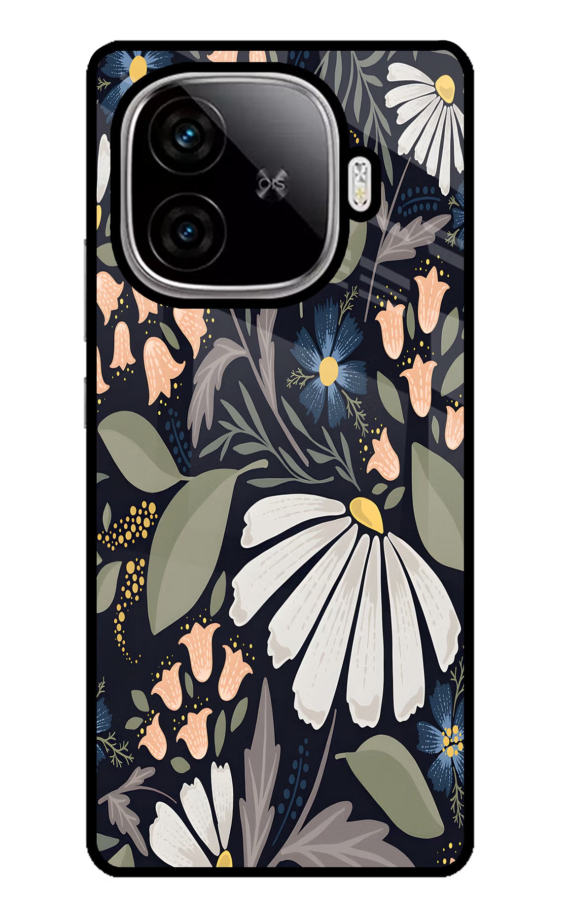 Flowers Art iQOO Neo 10R 5G Glass Case Back Cover by Casekaro