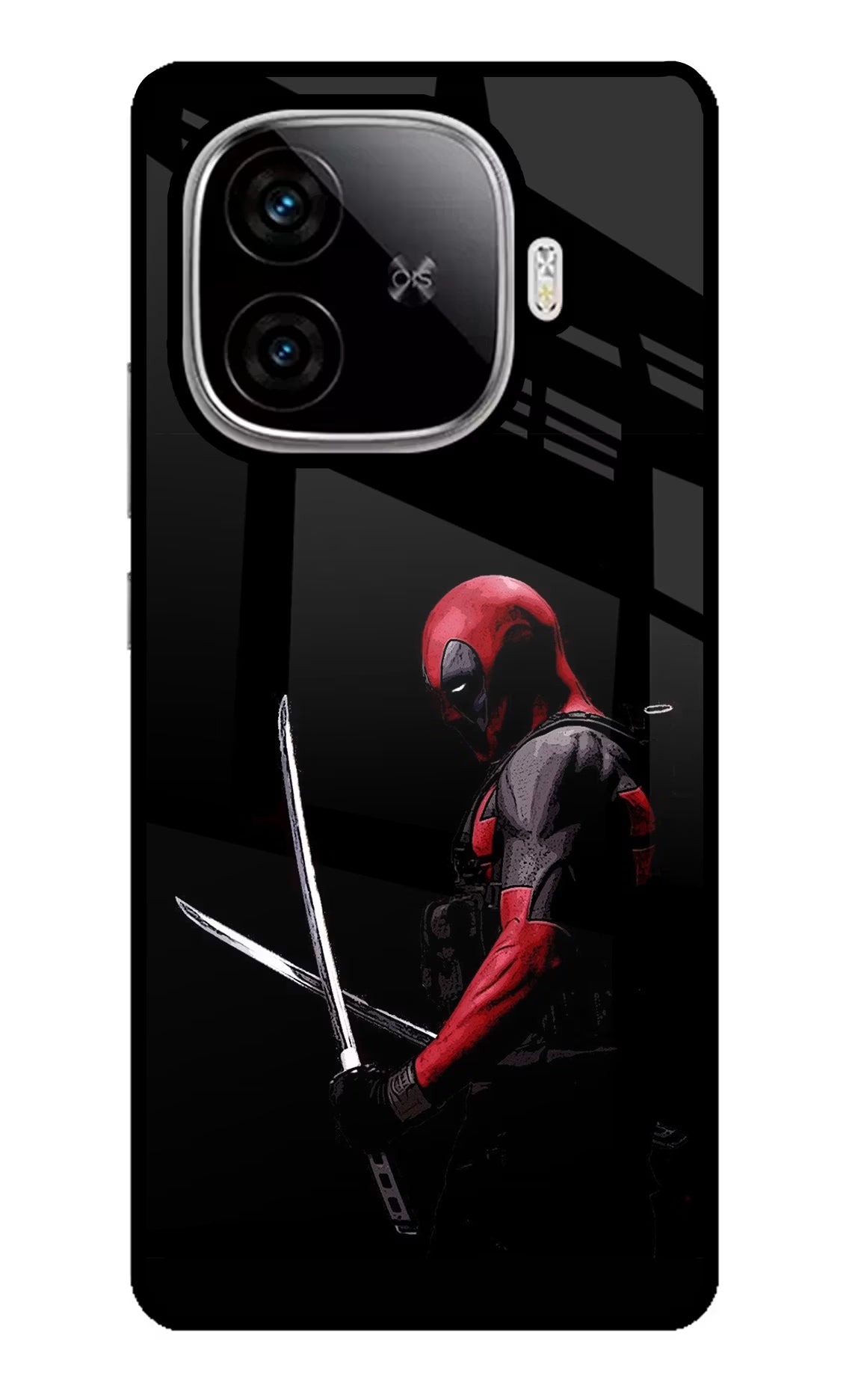 Deadpool iQOO Neo 10R 5G Glass Case Back Cover by Casekaro
