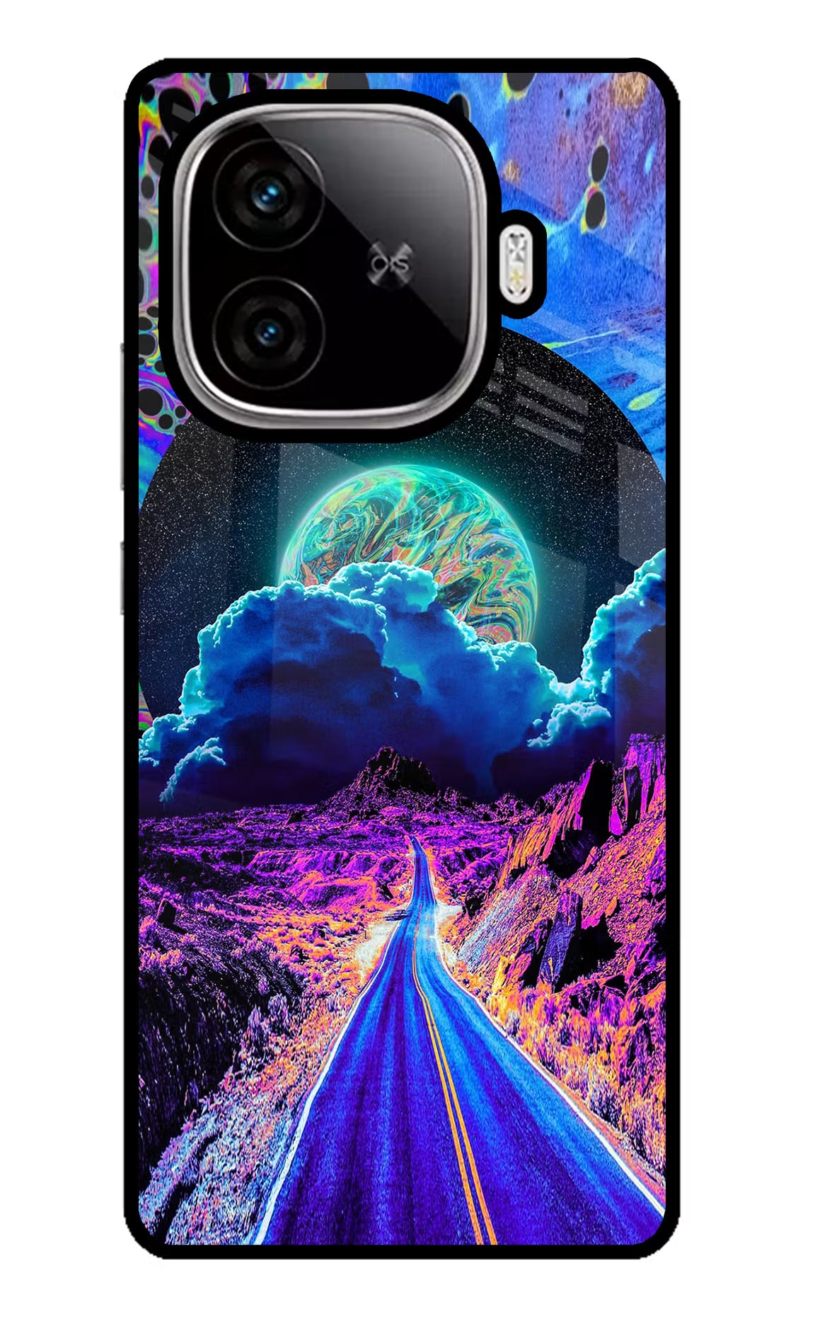 Psychedelic Painting iQOO Neo 10R 5G Glass Case Back Cover by Casekaro