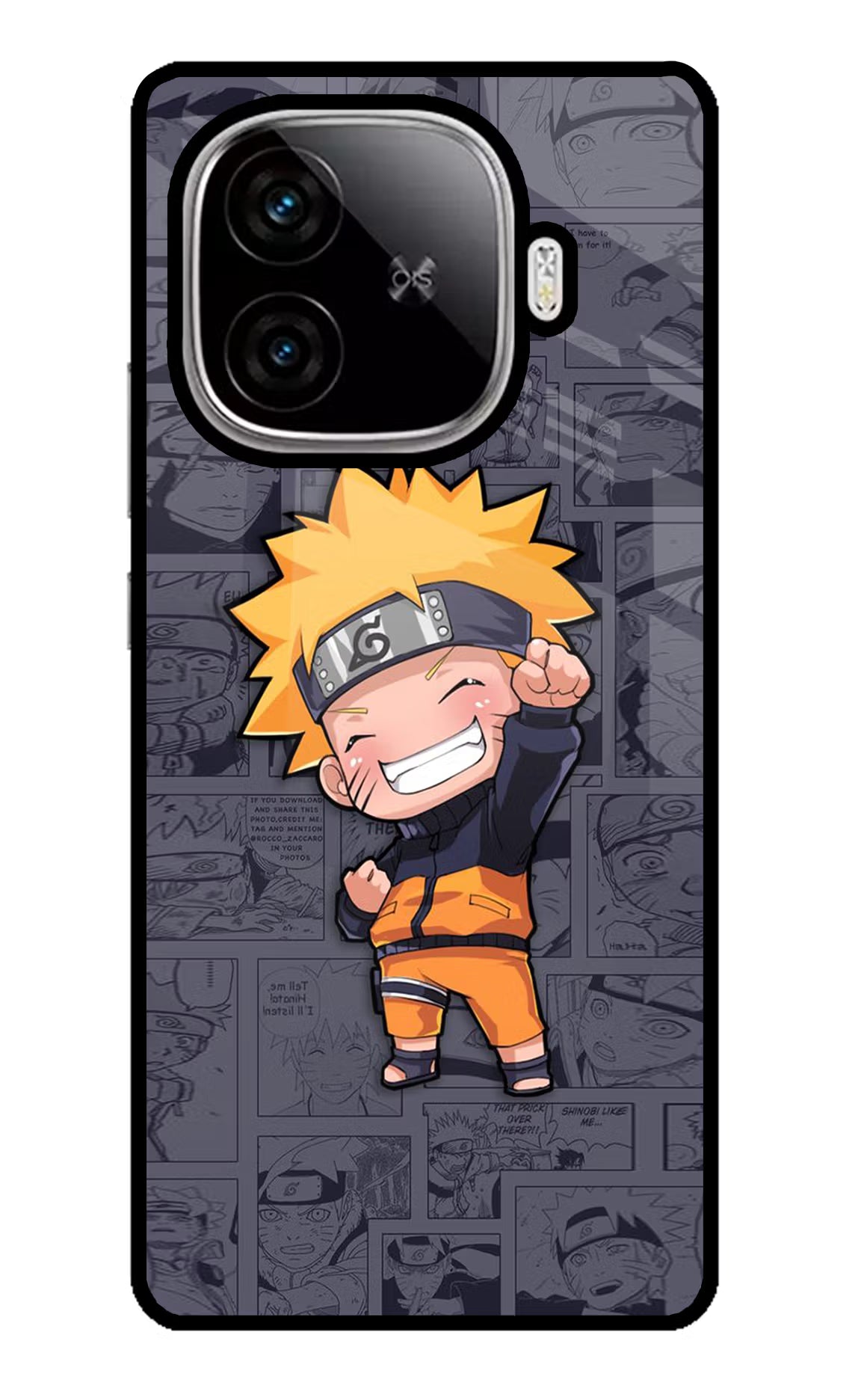 Chota Naruto iQOO Neo 10R 5G Glass Case Back Cover by Casekaro