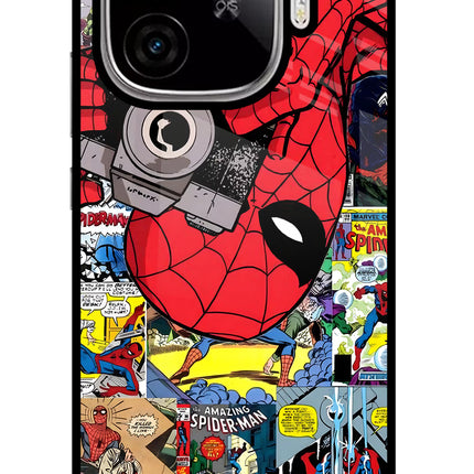 Spider Man iQOO Neo 10R 5G Glass Case Back Cover by Casekaro